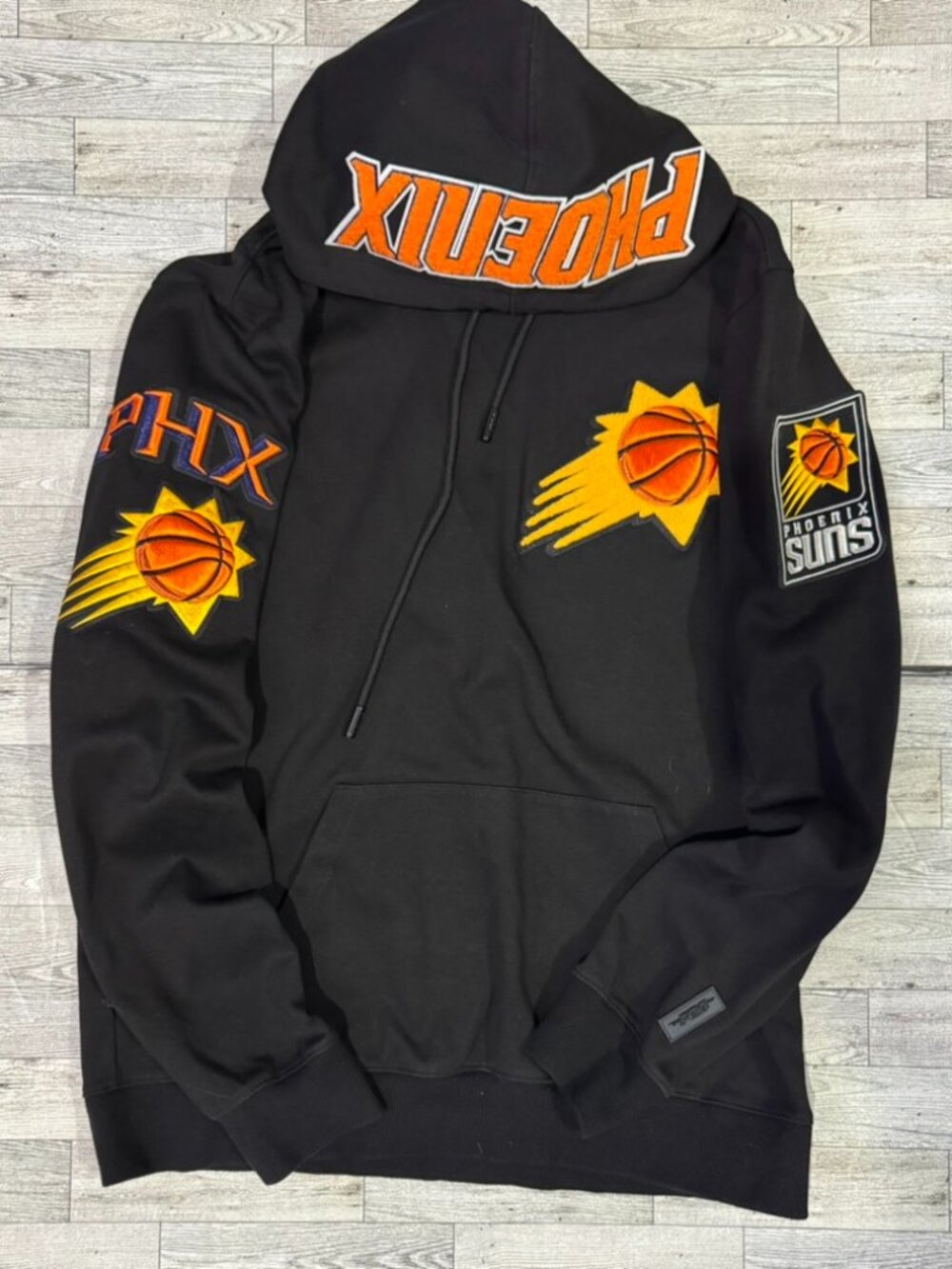Pro Standard Phoenix Suns NBA Pullover Hoodie Sweatshirt Black XL Patch